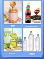 Machine de remplissage et de pesage portable A3 pour liquides très visqueux (10g-3kg) avec pompe à rotor en plastique pour miel, sauce, confiture et détergent