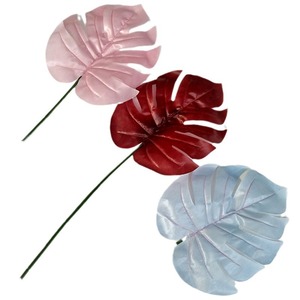 Feuilles artificielles de Monstera Queyiyi, 30cm-100cm, vertes, décoration intérieure, accessoires de mariage - Product Image 5