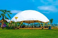Tente ronde de camping en plein air pour hôtel pour surface lunaire tente de camping de forme ronde détachable modulaire à auvent étanche