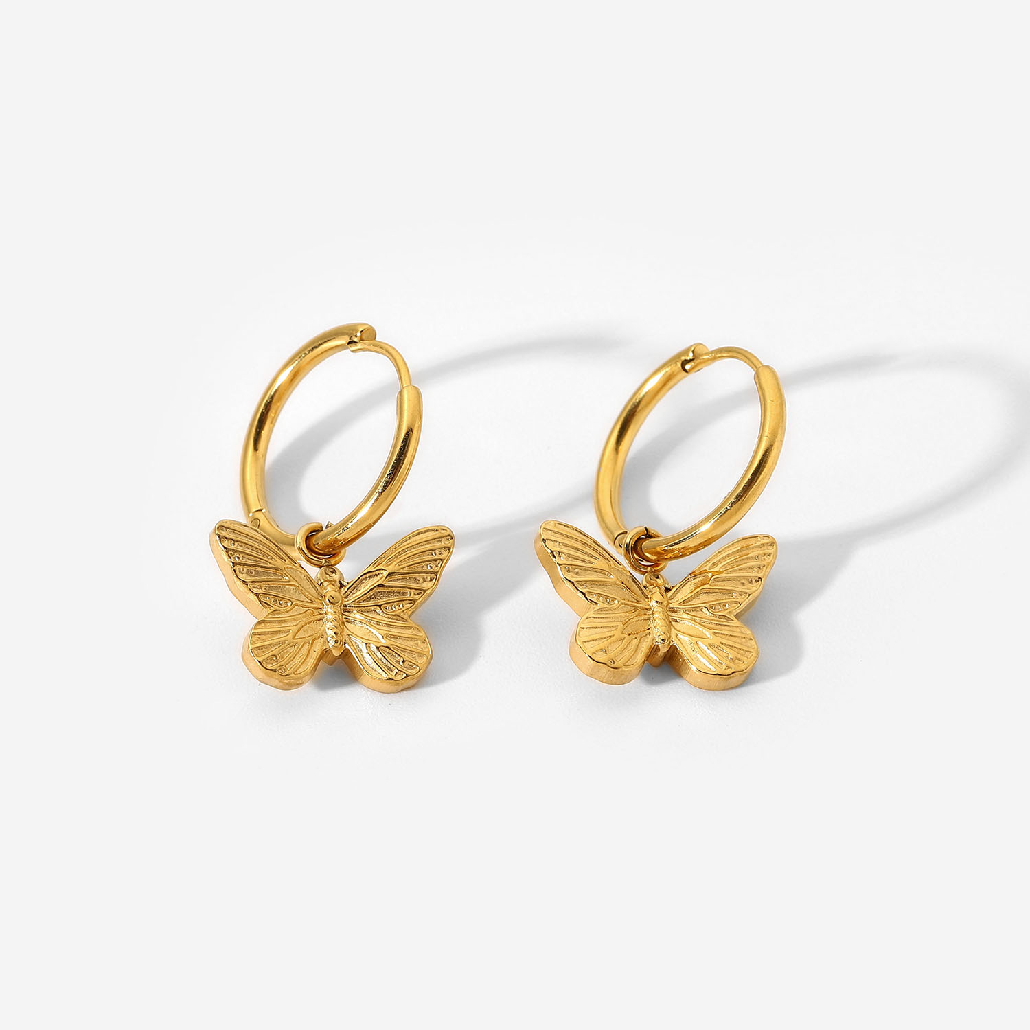 Butterfly Hoop Earrings