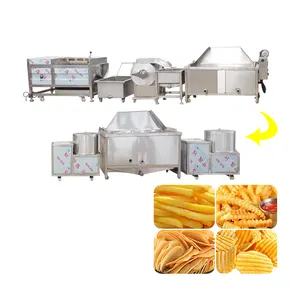 Linea di produzione semiautomatica delle patatine fritte 250 kg/h linea di produzione composta delle patatine fritte