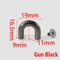 Boucle de chaîne pour sacs à main en alliage de zinc, vis de pont en arche, accessoires de quincaillerie de bagagerie de haute qualité, durables et tendance, 9 mm