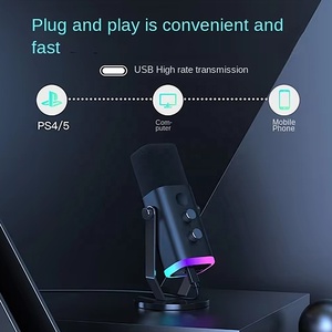 Micrófono Dinámico para Juegos AM8 con Cable, Luz RGB, Silenciador de un Toque, Cancelación de Ruido para PC/PS4/<span class=keywords><strong>5</strong></span>, Streaming, Grabación de Podcasts - Product Image 3