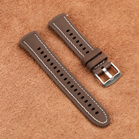 Profitez d'un joli bracelet de montre en silicone en cuir véritable pour Huawei Watch 5 Bracelet de montre 42mm-18mm
