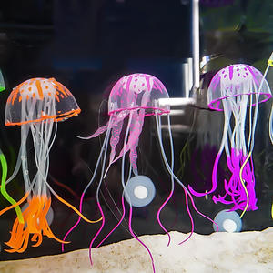 Vente chaude nouveau réservoir de mer de méduses en Silicone artificiel transfrontalier en gros accessoires d'aquarium de réservoir de poisson flottant - Product Image 1