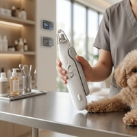 Cortauñas Eléctrico para Mascotas con Luz LED, Silencioso y Seguro, 2 en 1, Herramienta de Aseo para Mascotas Duradera y Ecológica