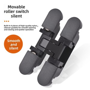Dobradiças Invisíveis para Portas Internas, Ocultas, Ajustáveis em Três Dimensões, <span class=keywords><strong>Mini</strong></span>, em Liga de Zinco, Reforçadas, Dobráveis - Product Image 4