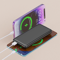Batería Externa Portátil OEM con Logotipo Personalizado, Tipo C, 10000 mAh, 5V 2A, Blanca y Negra, para Teléfono Android