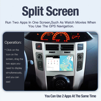 STWEI Carplay Sans Fil Pour Toyota Yaris XP90 Vitz 2005-2012 Autoradio Multimédia Navigation WIFI Android 13 Écran Partagé