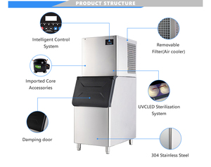 Máquina de Hielo Comercial de Acero Inoxidable, Máquina para Hacer Cubitos de Hielo para Refrigerador, en Venta - Product Image 2