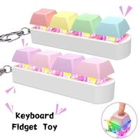 2/3/4 Keys Mechanical Keyboard Switch Keycap Keycap Tester Switches Keychain with LED Light and Keyboard for Relief