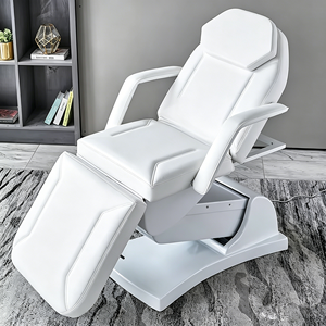 Cama de Masaje Eléctrica Plegable Portátil WSS con 3 Motores, Moderna y Lujosa en Color Blanco, Universal para Salón, Spa, Hotel, Clínica Médica - Product Image 3