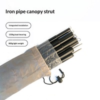 Tige de support pour auvent extérieur, accessoire de tente coupe-vent en tube de fer, support léger de 50 cm pour pique-nique, camping, pêche