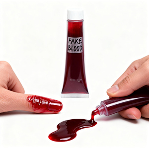 Disfraz de Halloween negro no tóxico, 30ml, maquillaje de zombi - Product Image 5