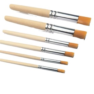 Pennelli per <span class=keywords><strong>Pittura</strong></span> ad Olio Shisanyue a 6 Teste Rotonde in Nylon, Colore Legno Naturale, per Set di <span class=keywords><strong>Pittura</strong></span> Fai-da-Te per Bambini - Product Image 5