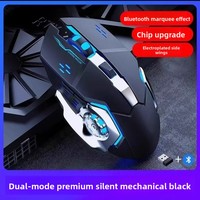 Mouse Gaming Ergonomis Nirkabel Isi Ulang 6 Tombol Sensor 3600 Senyap untuk Esports, Kantor, Laptop, Aksesoris Kustom