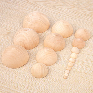 YC OEM unvollendete Holz Halbkreis für DIY Art Castle Block pädagogische Holz Harf Ball Handwerk für Kinder - Product Image 5