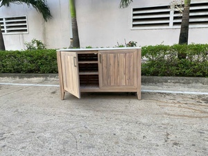 Gabinete de almacenamiento de acento de madera maciza para sala de estar muebles de madera tallada hechos en Vietnam - Product Image 3