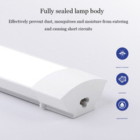 Tube lumineux T8 étanche, lampe de purification anti-insectes triple protection LED ultra-mince pour supermarchés, centres commerciaux et bureaux