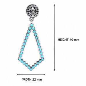 Orecchini geometrici bohémien con abbinamento di colori, accessori moda retrò esagerati da donna - Product Image 5