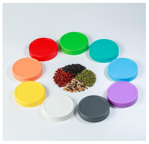 Couvercles <span class=keywords><strong>de</strong></span> bocaux en plastique à ouverture standard, design moderne, étanches, avec anneau en silicone, bouchons colorés réutilisables pour la mise en <span class=keywords><strong>conserve</strong></span> - Product Image 3