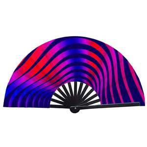 Abanicos de Mano de Bambú Personalizados de 13 Pulgadas, Grandes y Ruidosos, Arte Folclórico Tradicional, para Regalos Empresariales, para Baile en Línea, Abanico de Mano para Fiestas Rave - Product Image 2