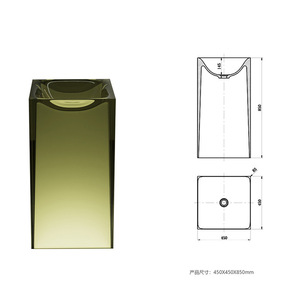 Design moderno in resina trasparente e cristallina <span class=keywords><strong>vasca</strong></span> <span class=keywords><strong>da</strong></span> <span class=keywords><strong>bagno</strong></span> in pietra acrilica trasparente lavabo ovale Freestanding lavabo - Product Image 2