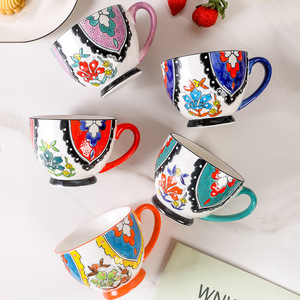 Taza <span class=keywords><strong>de</strong></span> avena <span class=keywords><strong>de</strong></span> fruta <span class=keywords><strong>de</strong></span> cerámica pintada a mano, taza creativa <span class=keywords><strong>de</strong></span> café <span class=keywords><strong>de</strong></span> <span class=keywords><strong>la</strong></span> <span class=keywords><strong>mañana</strong></span>, té <span class=keywords><strong>de</strong></span> <span class=keywords><strong>la</strong></span> tarde, taza <span class=keywords><strong>de</strong></span> leche para mujeres, lindo desayuno, fiesta, bebida - Product Image 2