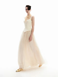 2026 anno nuovo moda donna Slim Fit vita alta a trapeazione con strass stile impero girovita tessuto da sera lungo fino al pavimento per feste - Product Image 3