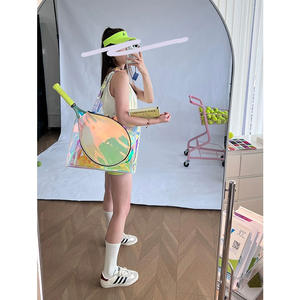 Bolsa de Tenis y Bádminton Portátil Ligera de un Solo Hombro para Mujer, Colorida, para Deportes al Aire Libre - Product Image 3