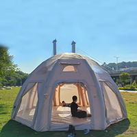 Maison gonflable hermétique Tente sphérique de camping extérieur à grand espace pour camping en plein air Activité familiale