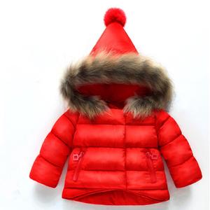 Abrigo con Capucha y Pompones para Niñas, Bebés y Niños, para Invierno - Product Image 2