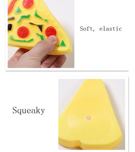 Diş temizleme çiğneme gıcırtılı kauçuk Pizza yenilikçi güzel benzersiz Pet köpek oyuncaklar - Product Image 3