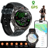 Montre connectée HT53 avec GPS, batterie 650 mAh, appels Bluetooth, lampe torche, étanche, montre de montagne pour homme, fonction santé.