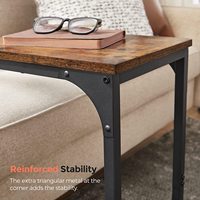 Petite Table d'angle rustique et marron en métal, en forme de C, Table d'appoint, canapé, usage industriel, nouveauté