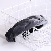 Nouveau serre-tête tressé en velours tissé à la main YiLove, style européen et américain, couleur unie, large, accessoire de mode pour femme, 16 cm