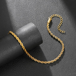 Bracelet en acier inoxydable à chaîne torsadée unisexe, bijoux géométriques, collection Printemps 2026, origine Yiwu - Product Image 2