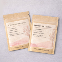 Sachet en papier kraft transparent avec fermeture éclair personnalisable pour échantillons, petit format