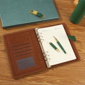Corporate Gift <b>Set</b> Business Style PU Leather Branded <b>Notebook</b> Keychain Tumbler <b>Pen</b> Digital Printing-Employee Appreciation Event - Product Image 4