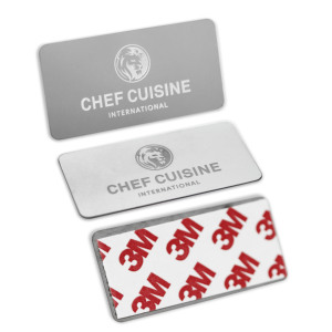 Plaques métalliques en aluminium OEM, plaques signalétiques gravées en acier inoxydable, logos gravés pour la présentation de marques de produits de <span class=keywords><strong>cuisine</strong></span> - Product Image 2