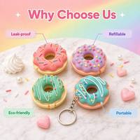 ISMAN - Set de Bálsamos Labiales Compactos en Forma de Donut, Panda, Unicornio, Corazón y Estrella, Color Rosa y Azul, Envases Kawaii de Plástico para Cosméticos, Venta al Por Mayor