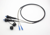 Penjualan Panas Kabel Patch Fiber ODVA Tahan Air IP65 LC/SC/MPO Duplex 12 Fiber Jumper Komunikasi Lapangan Berat