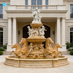 Fuente de Cabeza de Caballo de Mármol, Elemento Decorativo de Agua para Exteriores, Ideal para Entradas, Caminos de Entrada y Propiedades de Lujo - Product Image 1