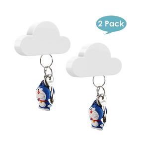 Custom Plastic 2 Pack ABS Key Rack Organizer with Adhesive Magnetic Key Ring Holder for Wall Door
