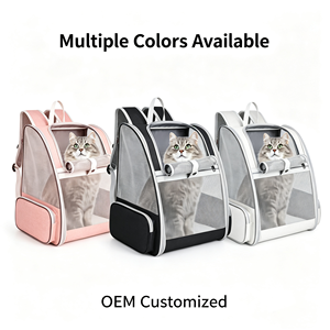 Foldable Breathable Adjustable Luxury Pet <strong>Backpack</strong> for <strong>Cats</strong> Dogs Portable Outdoor Travel Carrier Zipper Compact Design Wholesale - Product Image 1