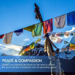 100% полиэстер, 90x150 см, тибетские банданы, летающие тибетские Молитвенные флаги - Product Image 6