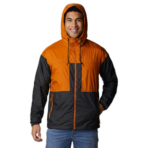 Hot Selling <b>Men's</b> Waterproof Windbreaker <b>Jacket</b> Custom Sports Design Hooded Collar <b>Long</b> Lightweight Thin Coating <b>Jacket</b> - Product Image 1