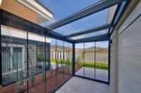 10mm 12mm Trempé Sunroom Verre Rond Verre Sunroom Balcon Toit Verre Sunroom Design
