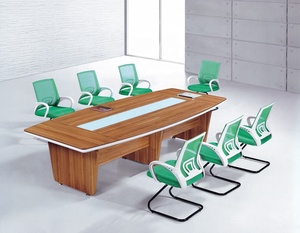 Mobilier de bureau 8 sièges Table de réunion de conférence en bois de haute qualité design contemporain - Product Image 5