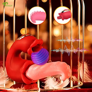 कस्टम लोगो सेक्सी नरम सिलिकॉन छेड़खानी 3 1 सेक्स खिलौने डबल जीभ मेडुसा वाइब्रेटर 10 आवृत्तियों - Product Image 5